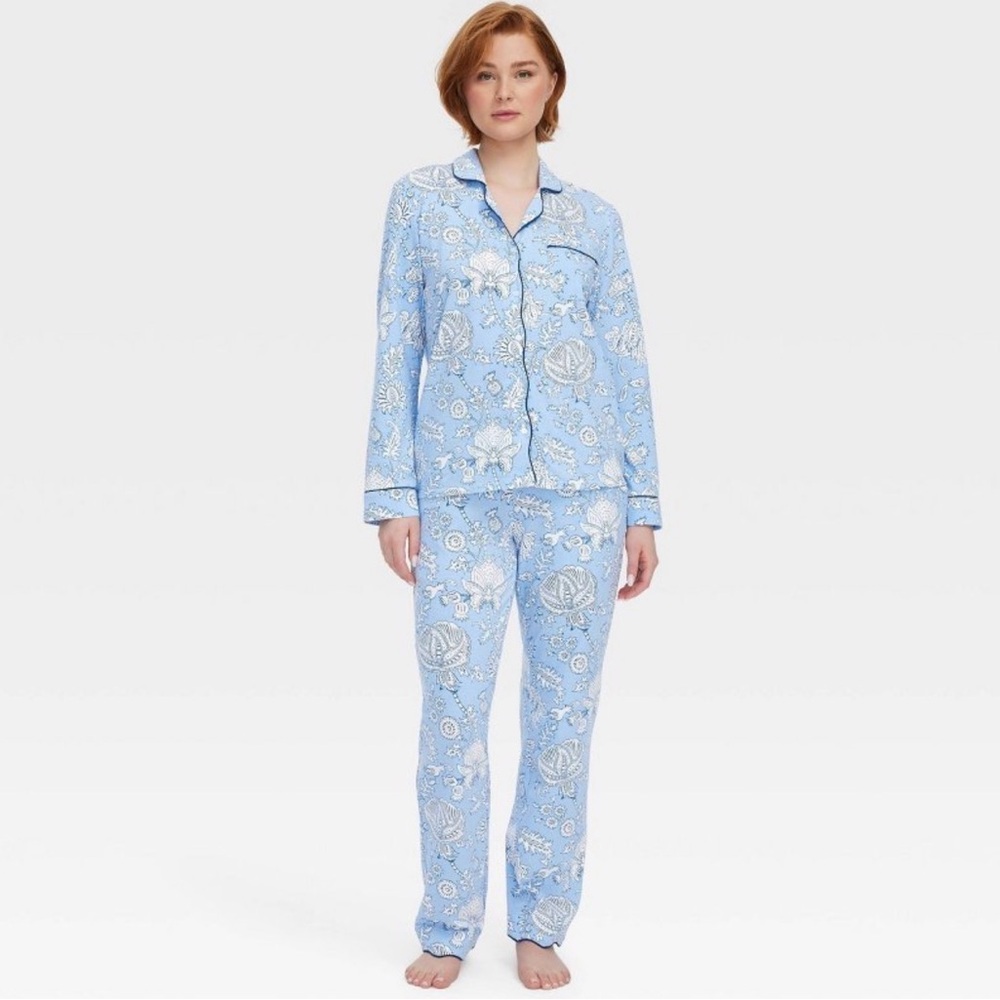 Roller Rabbit x Target Light Blue Floral Cotton Pajama Set
